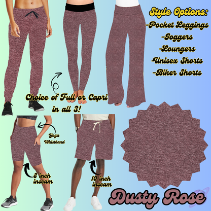 COLORFUL DENIM RERUN-DUSTY ROSE-BOTTOMS 5 STYLES-PREORDER CLOSING 12/22