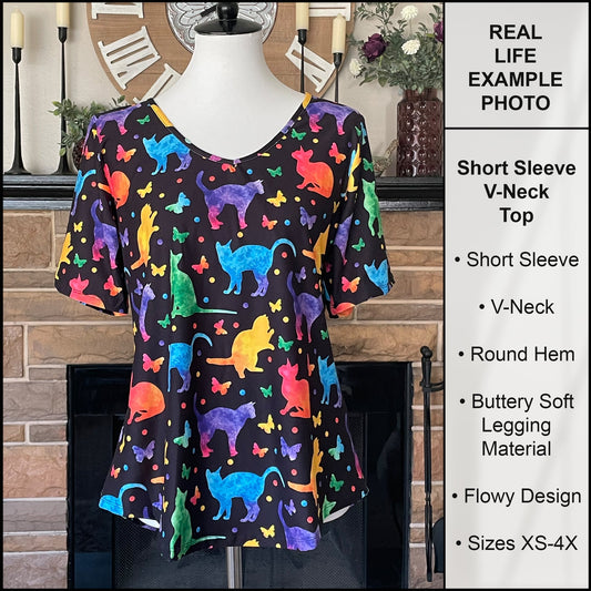 RTS - Spring Flowers V-Neck Top