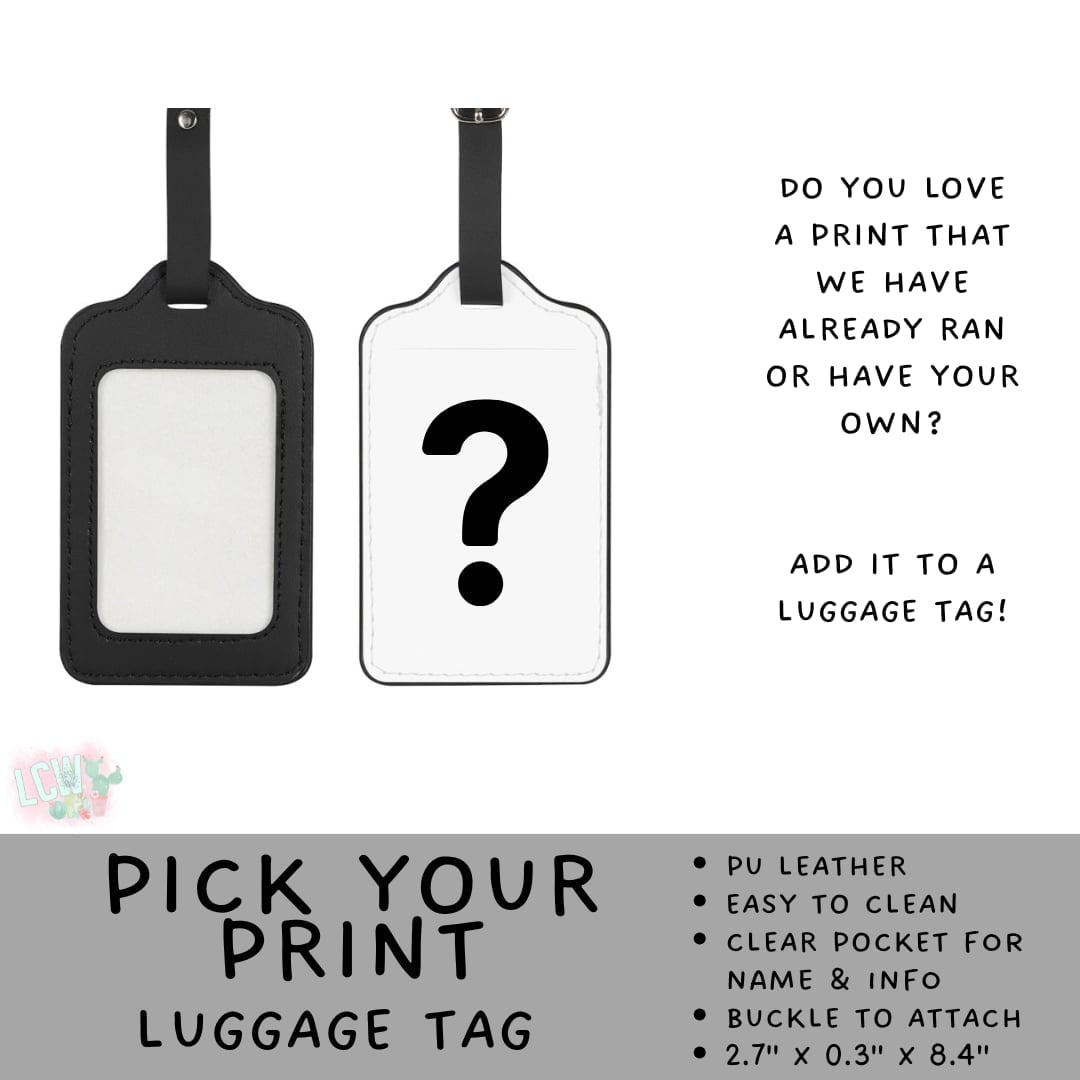 Batch #581 - PYP Football - Closes 9/4 - ETA Early Nov - Pick Your Print Luggage Tag