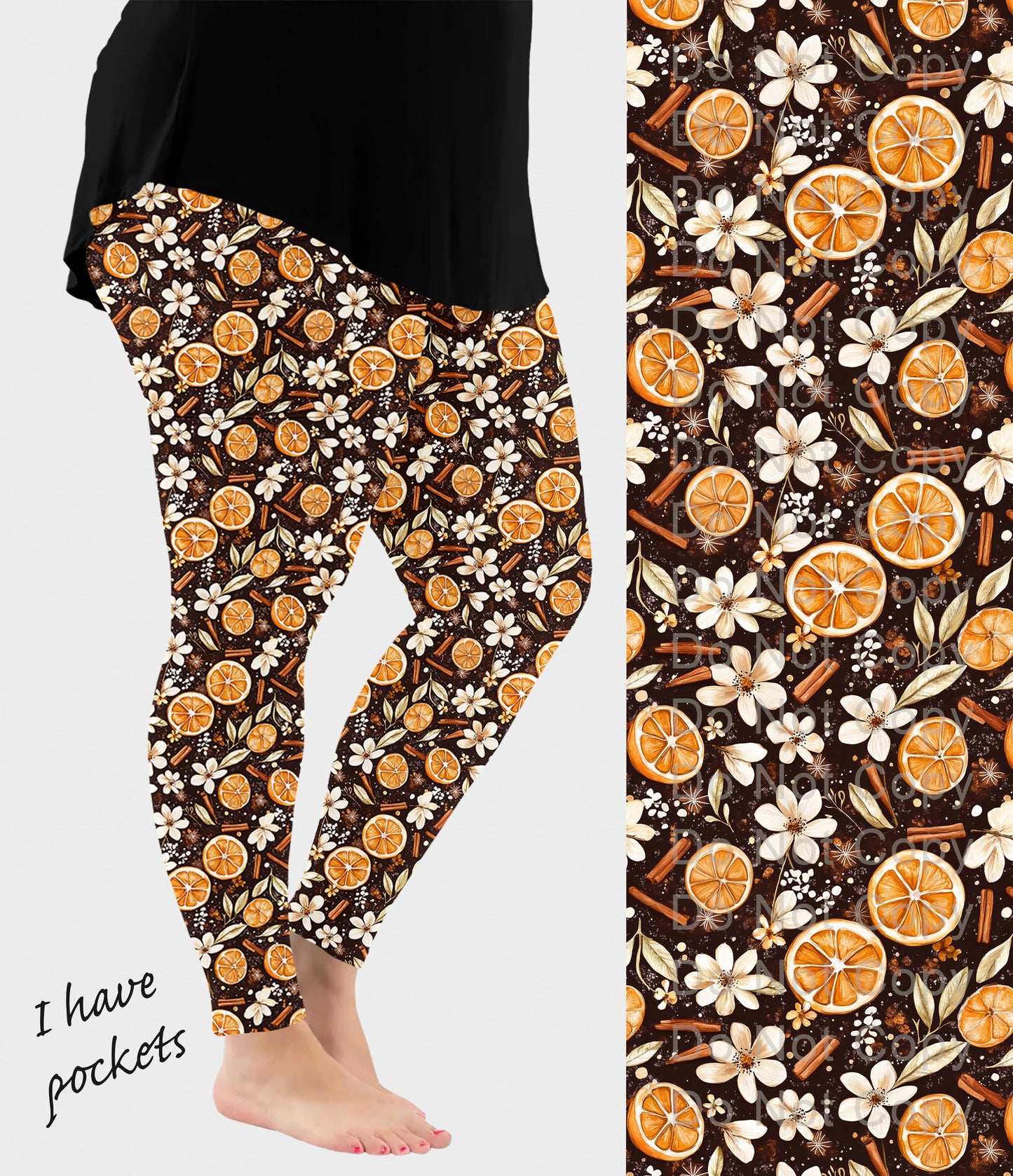 RTS - Fall Spices Leggings w/ Pockets