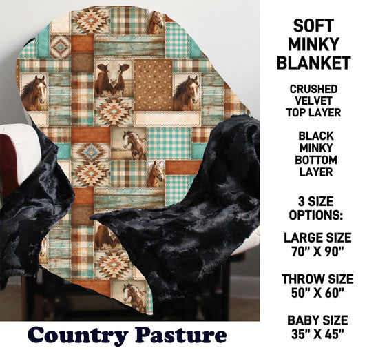 MN8K - Country Pasture Minky Blanket - Preorder Due 10/18 ETA: Early Dec