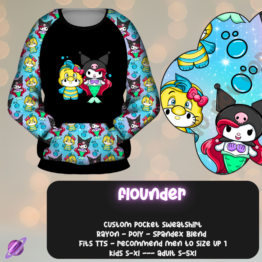 FLOUNDER - POCKET SWEATSHIRT - KITTY COSPLAY RUN CLOSING 11/15