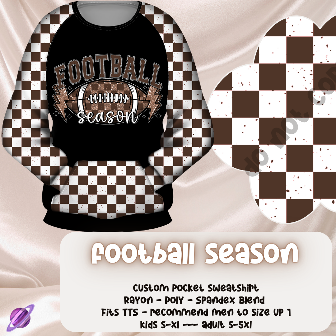 FOOTBALL SEASON  - POCKET SWEATSHIRT - POCKET SWEATERS & BOTTOMS PREORDER CLOSING 11/17