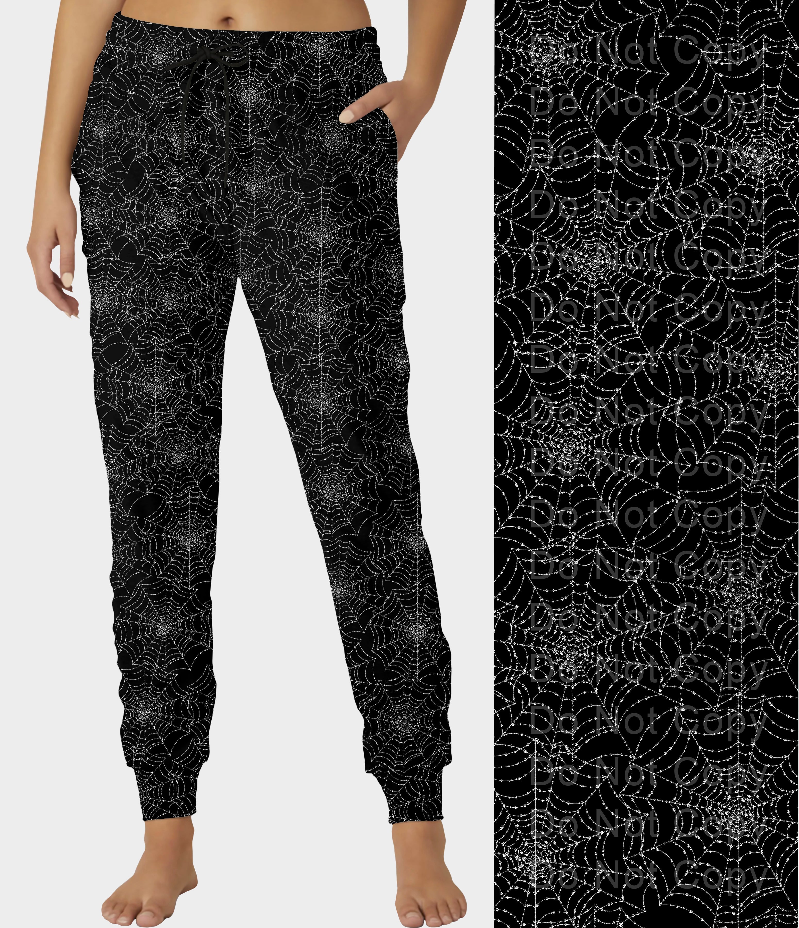 RTS - Glistening Spiderwebs Joggers