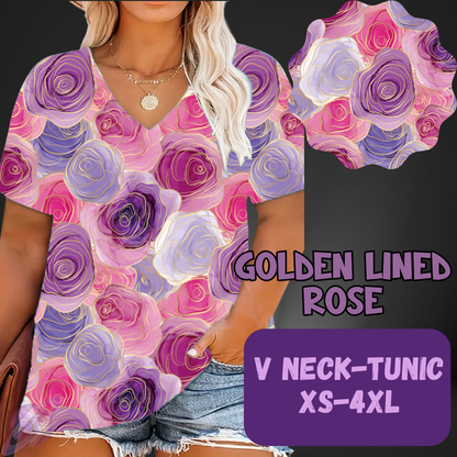 GOLDEN LINED-PATTERN PANEL OUTFIT RUN-SOFT CLOSE 7/10 HARD CLOSE 7/12