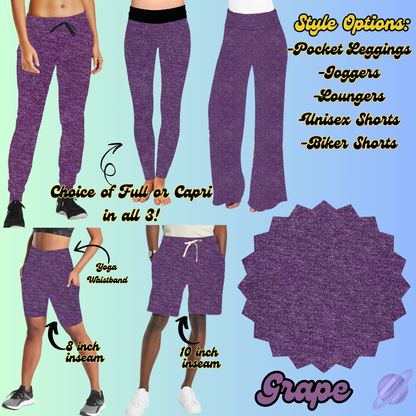COLORFUL DENIM RERUN-GRAPE-BOTTOMS 5 STYLES-PREORDER CLOSING 12/22
