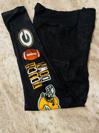 Green Bay Full Length Leggings with Pockets