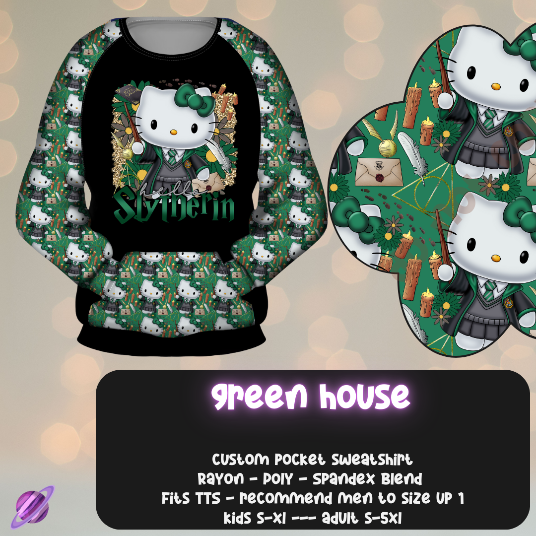 GREEN HOUSE - POCKET SWEATSHIRT - KITTY COSPLAY RUN CLOSING 11/15