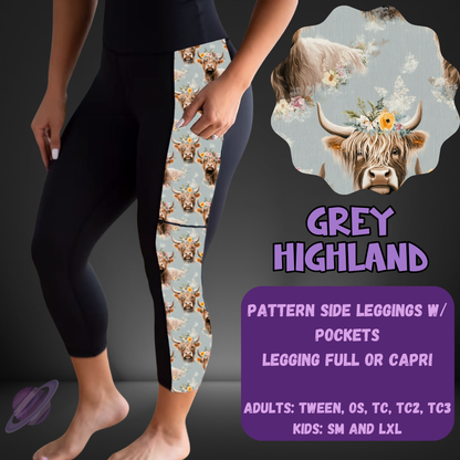 GREY HIGHLAND-PATTERN PANEL OUTFIT RUN-SOFT CLOSE 7/10 HARD CLOSE 7/12