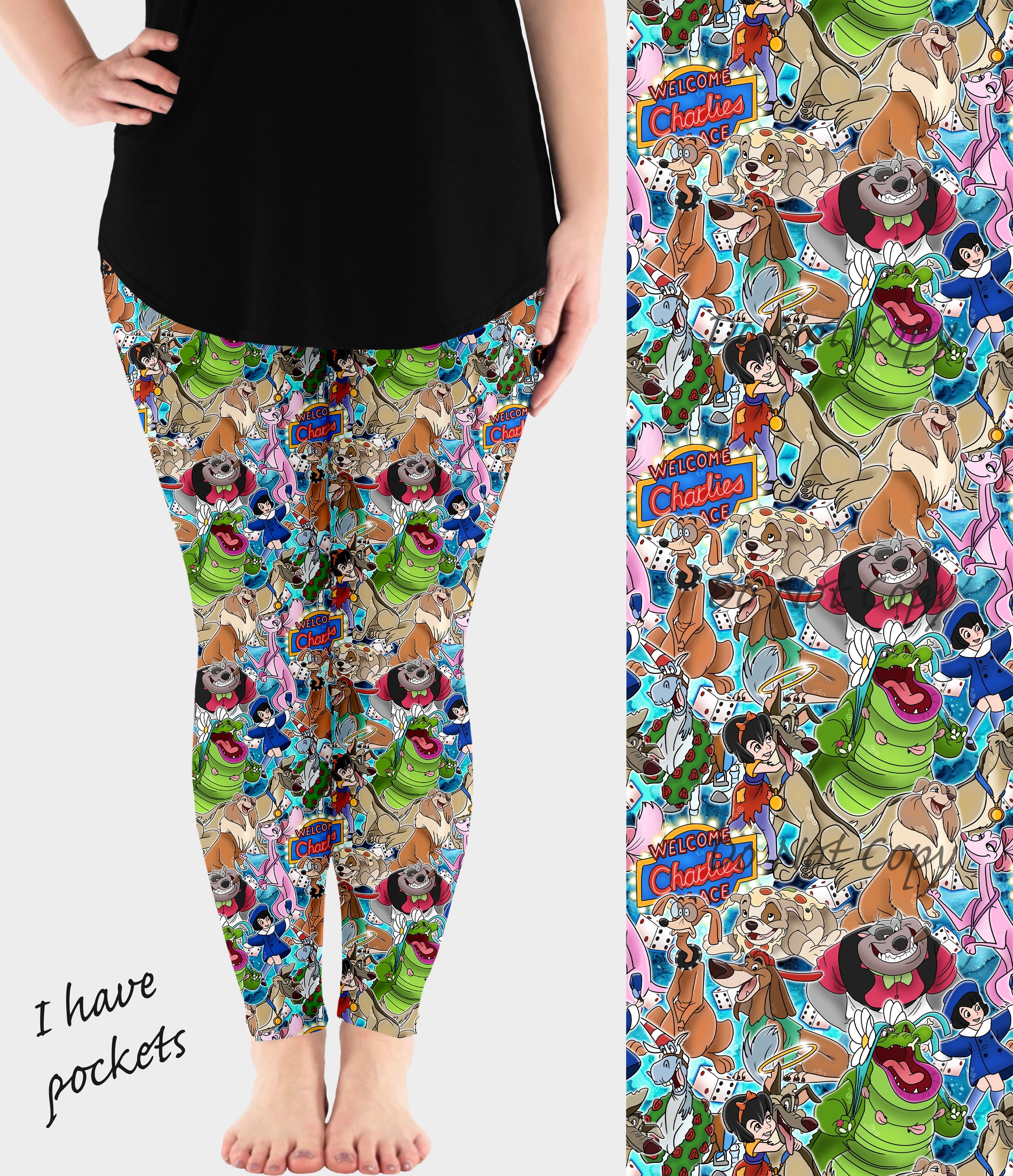 RTS - Heavenly Pups Leggings w/ Pockets