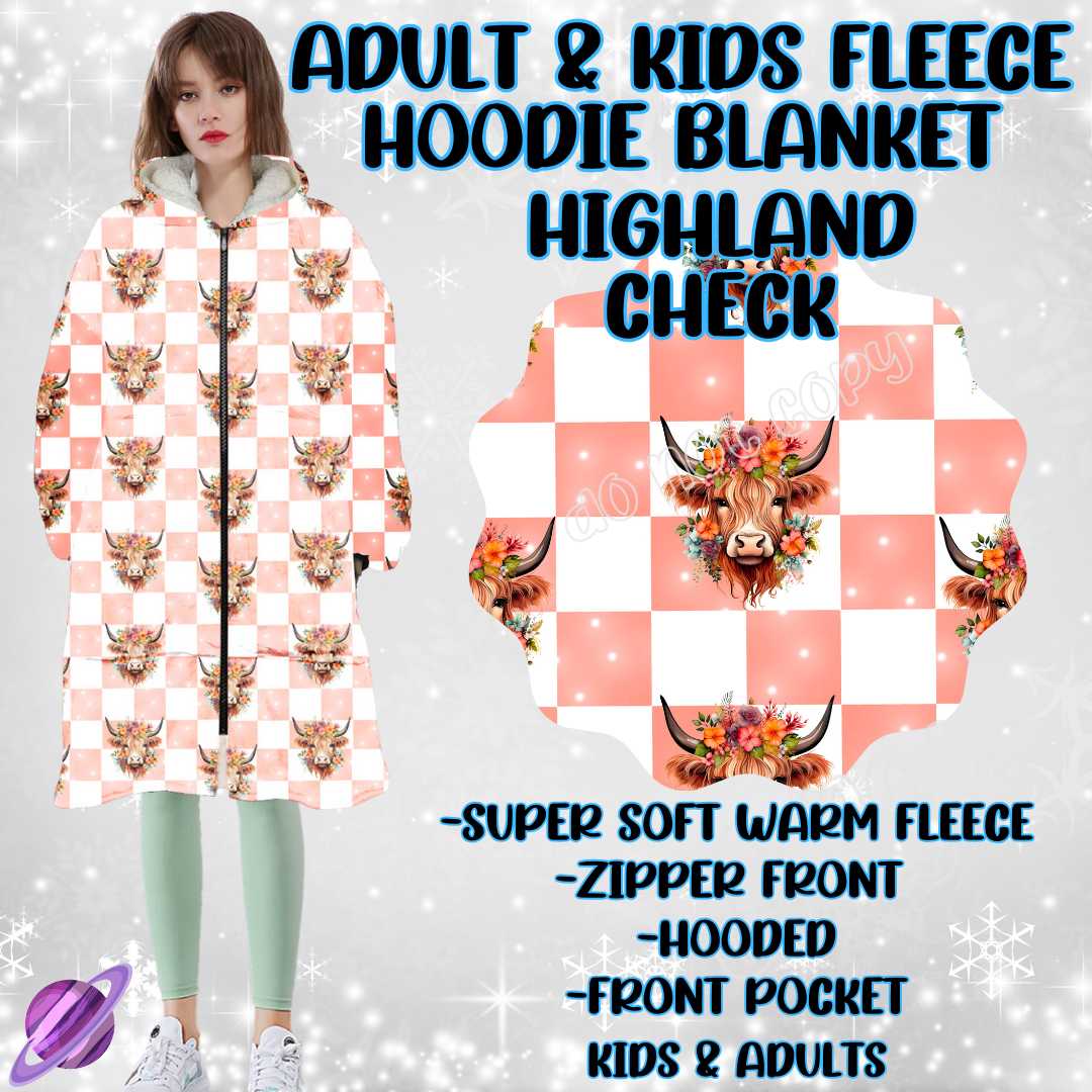 HIGHLAND CHECK - HOODIE BLANKET RUN PREORDER CLOSING 12/18