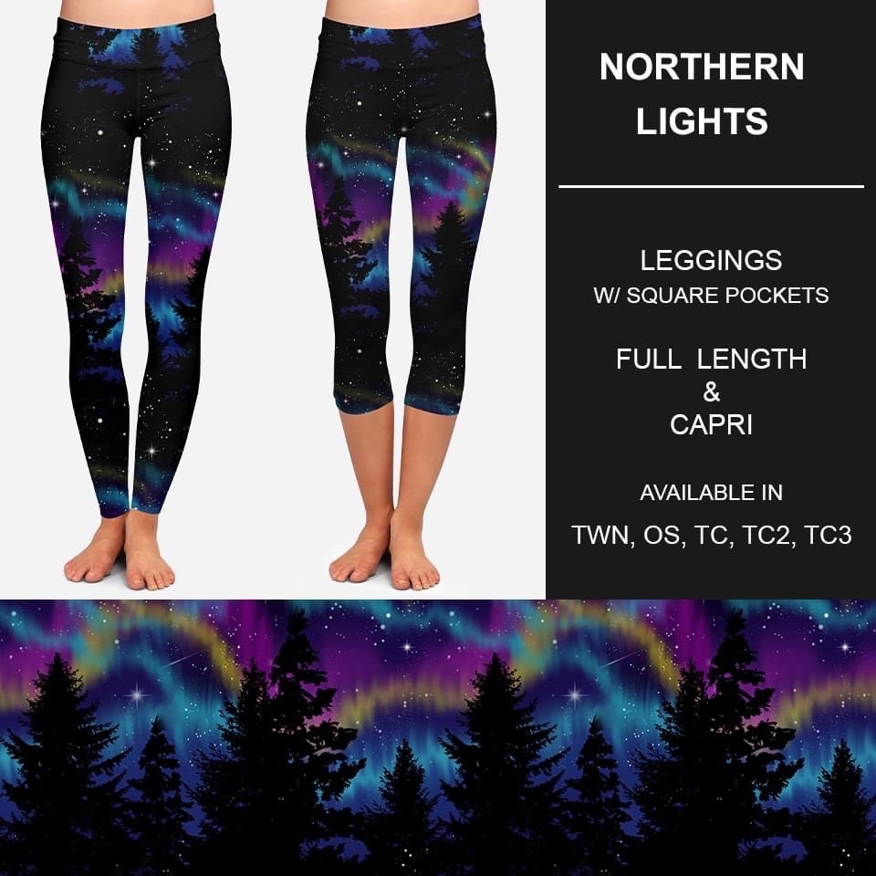 Northern Lights Capri Leggings with Pockets