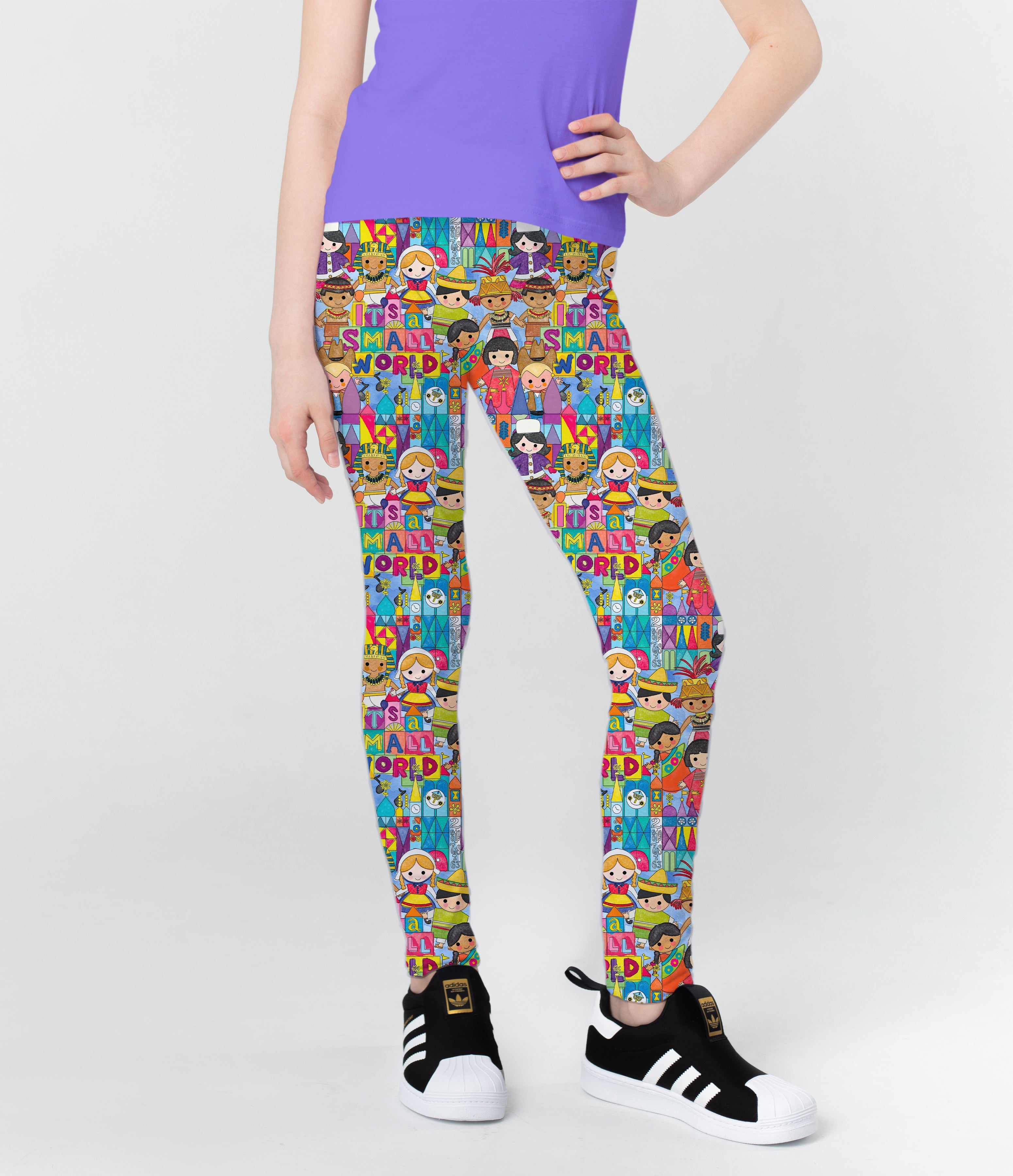 RTS - Kids Small World Leggings w/ Pockets