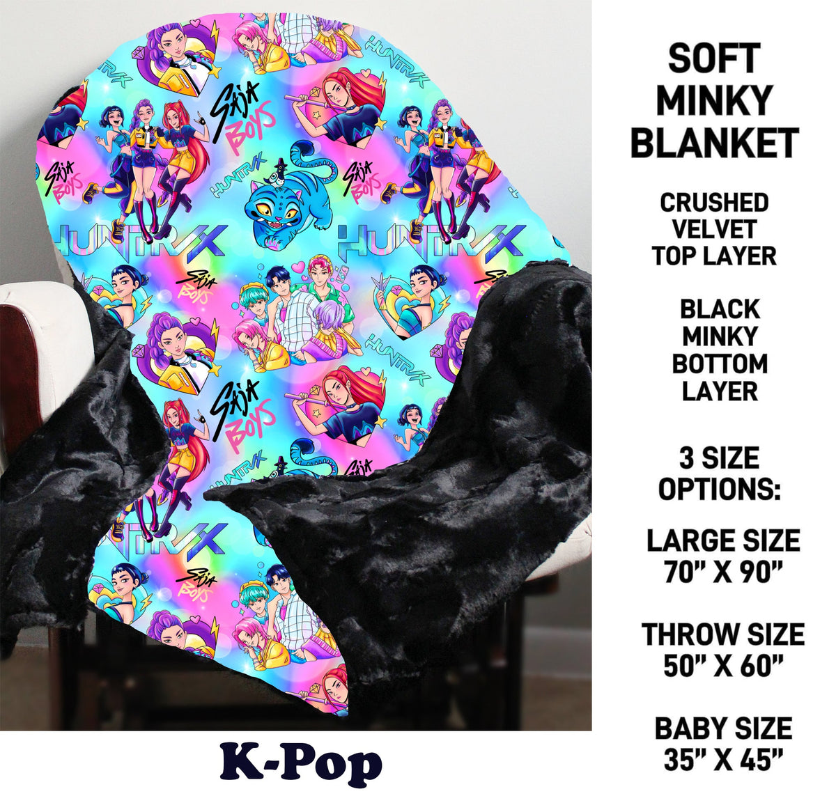 MN8K - K-Pop Minky Blanket - Preorder Due 10/18 ETA: Early Dec