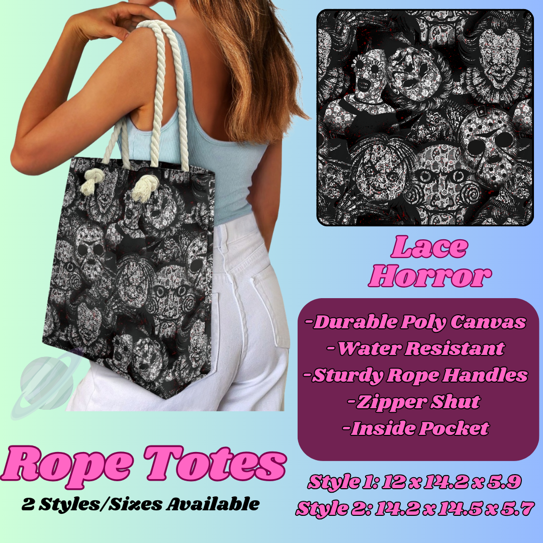 LACE HORROR-ROPE TOTE PREORDER CLOSING 5/6