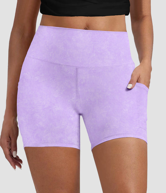 RTS - Lilac Biker Shorts w/ Pockets
