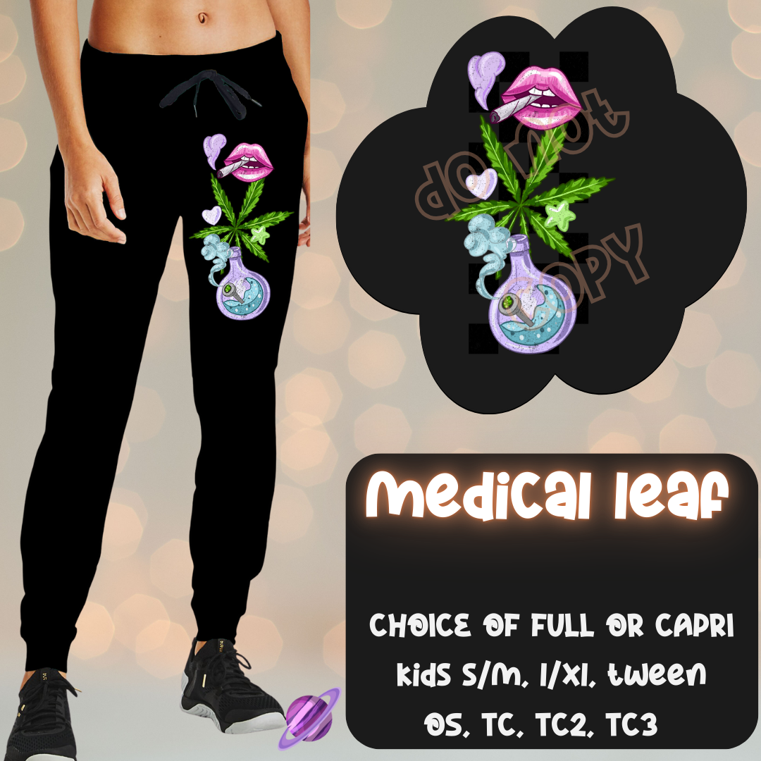 MEDICAL LEAF - ONE LEG SIMPLE SETS - JOGGER/CAPRI PREORDER CLOSING 11/13