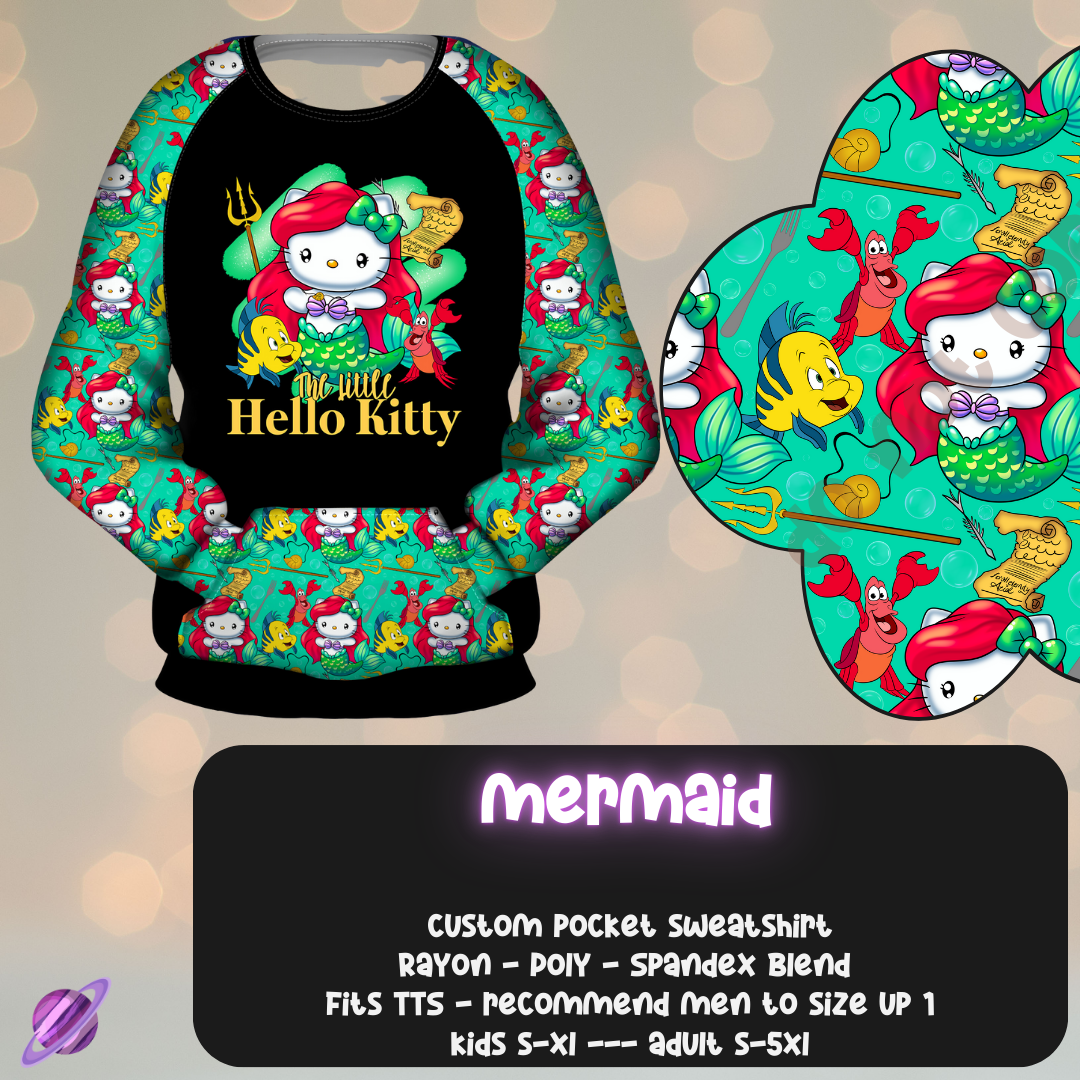 MERMAID  - POCKET SWEATSHIRT - KITTY COSPLAY RUN CLOSING 11/15