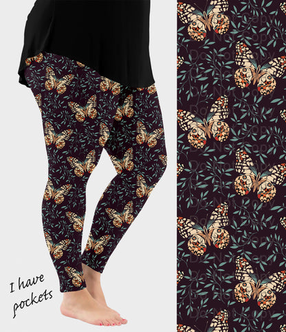 RTS - Moody Butterfly Leggings w/ Pockets