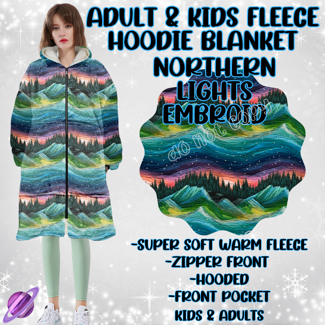 NORTHERN LIGHTS EMBROID - HOODIE BLANKET RUN PREORDER CLOSING 12/18