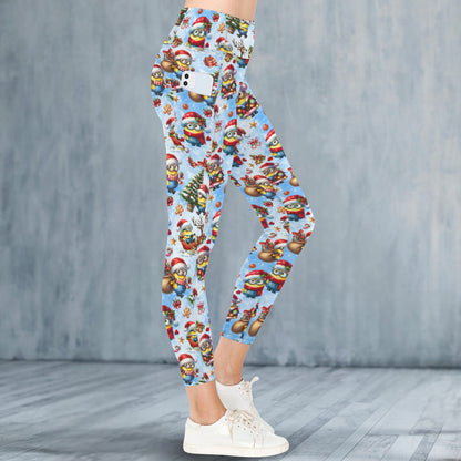 Christmas Min Leggings With Pockets