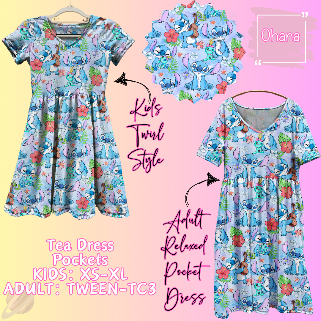 Ohana - Adult & Kids - Magical Tea Dress Run- Preorder Closing 1/29