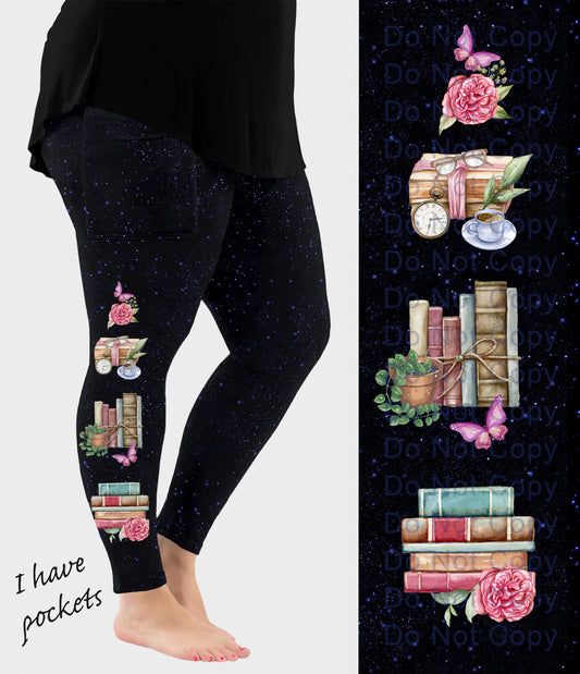 RTS - One More Chapter Side Design Leggings with Pockets