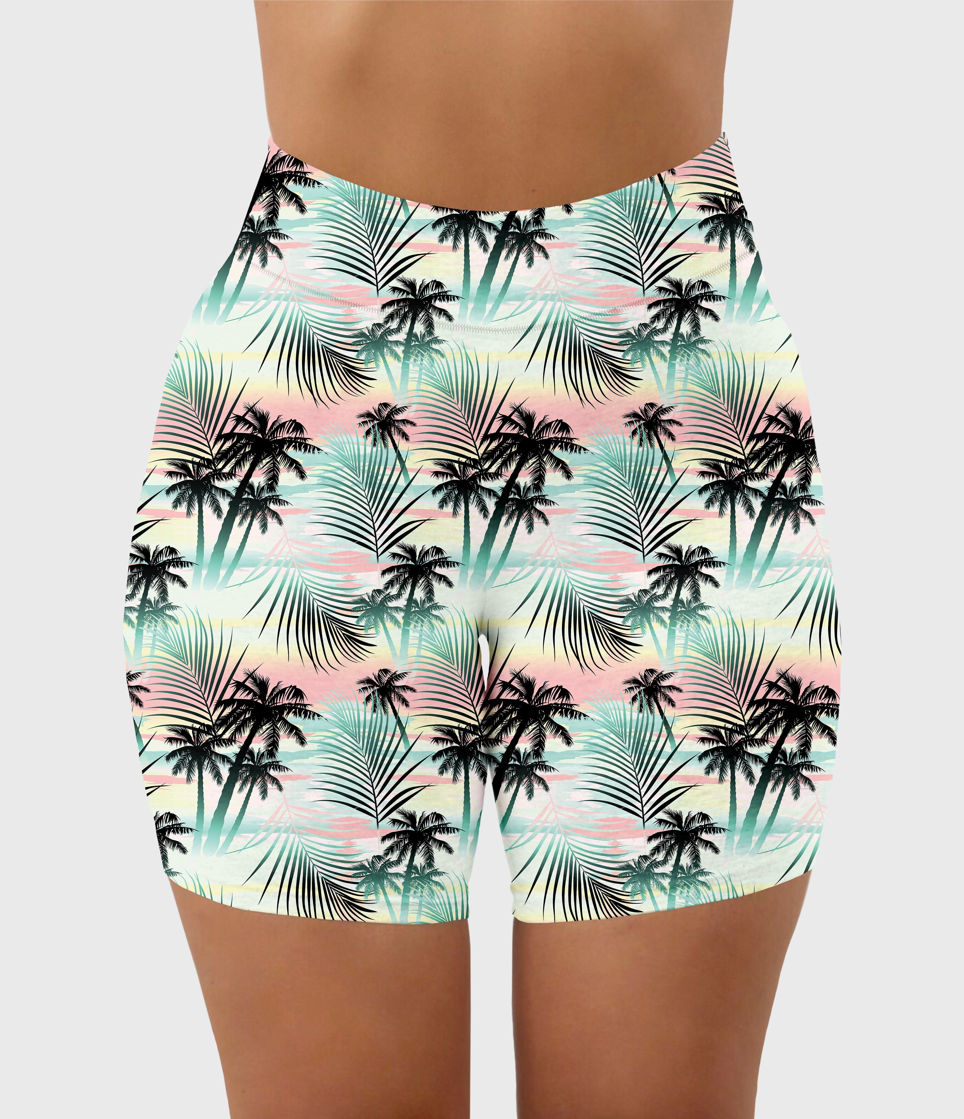 RTS - Paradise Palms Biker Shorts