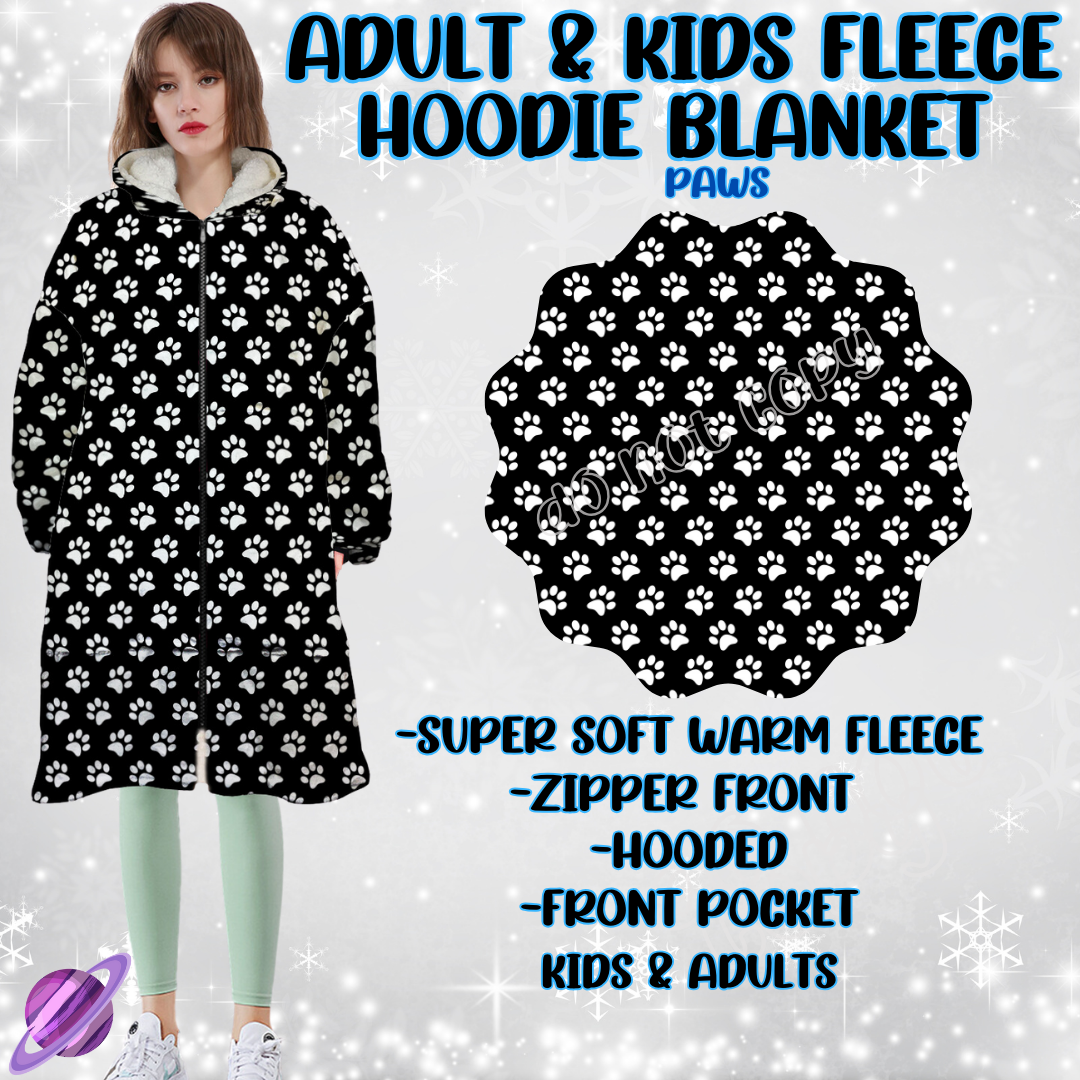 PAWS- HOODIE BLANKET RUN-PREORDER CLOSING 9/28 ETA NOV