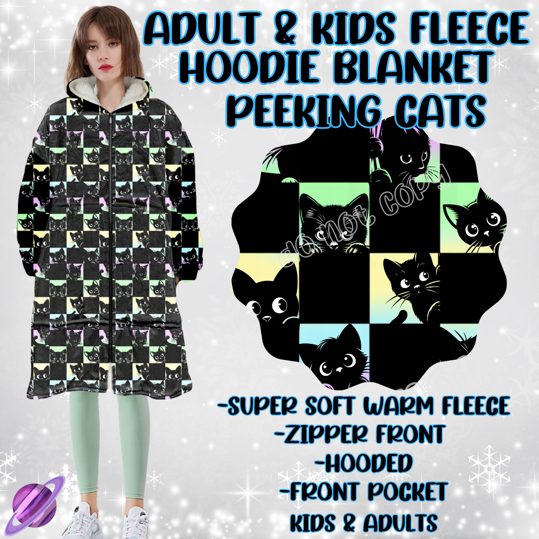 PEEKING CATS - HOODIE BLANKET RUN PREORDER CLOSING 12/18