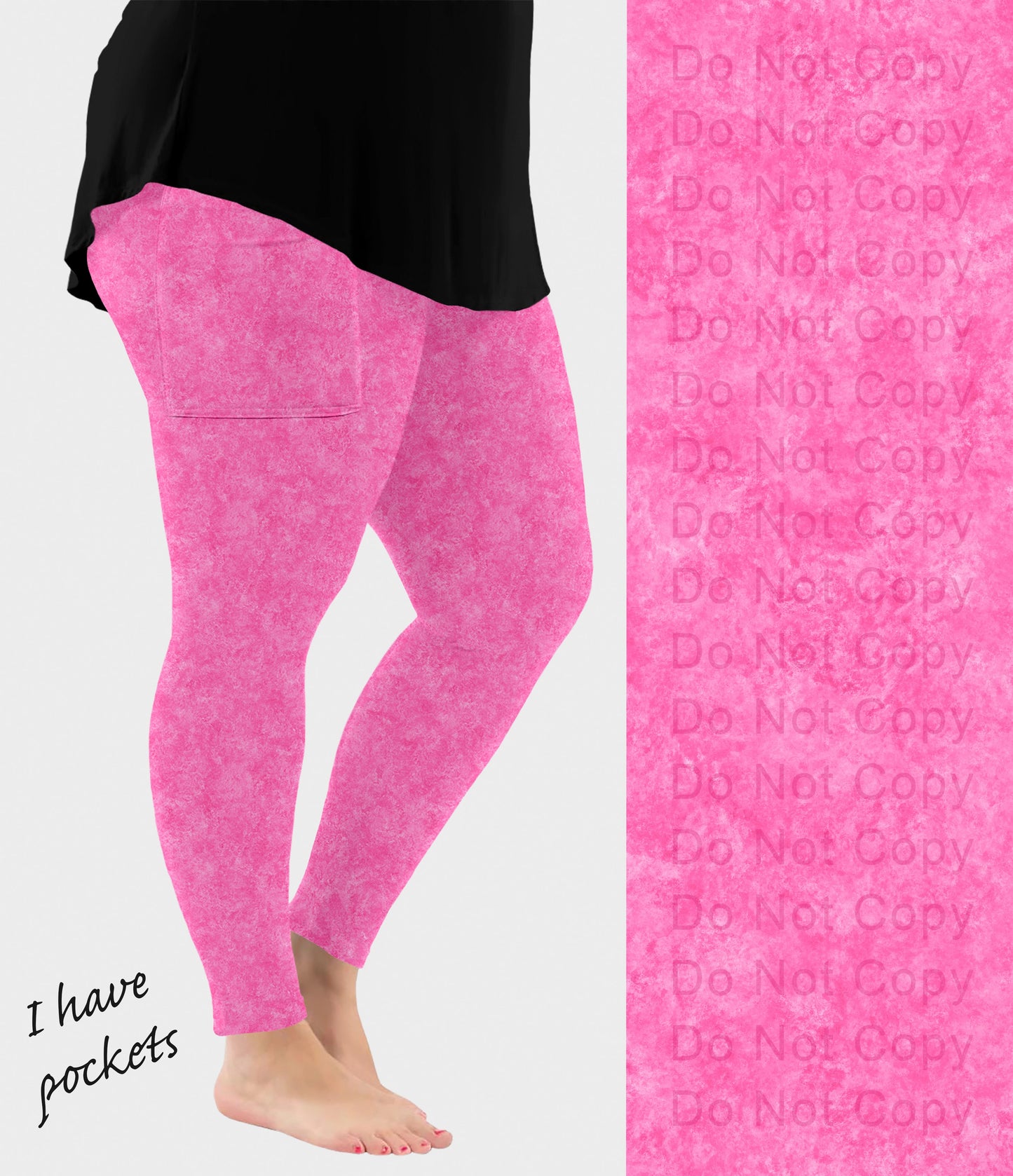 RTS - Pink Fusion Leggings with Pockets