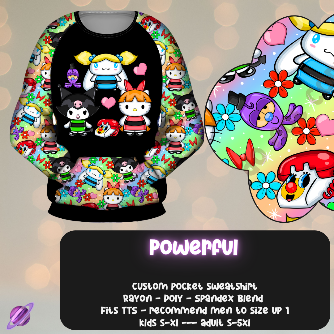 POWERFUL  - POCKET SWEATSHIRT - KITTY COSPLAY RUN CLOSING 11/15