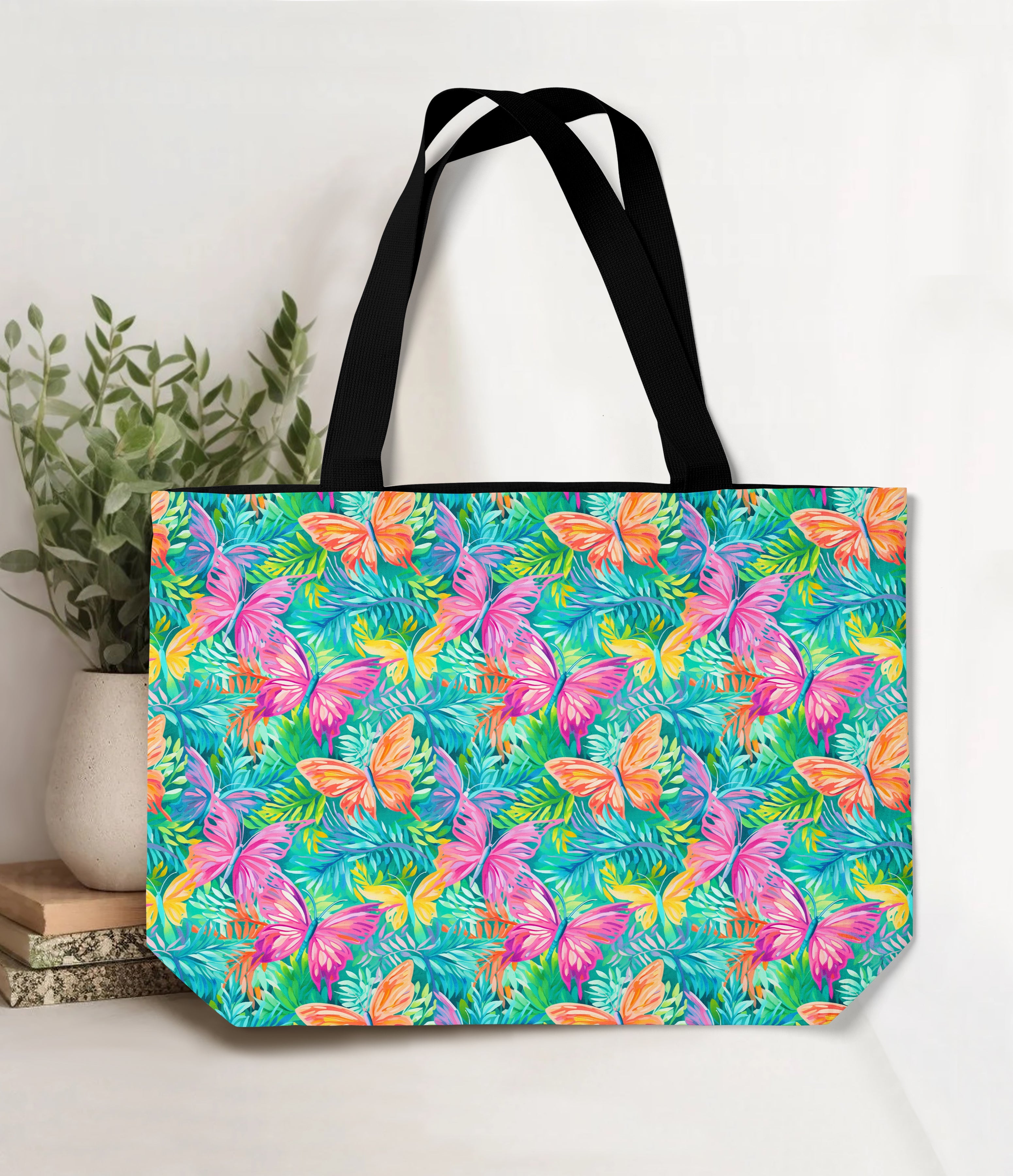 RTS - Preppy Butterfly Tote Bag