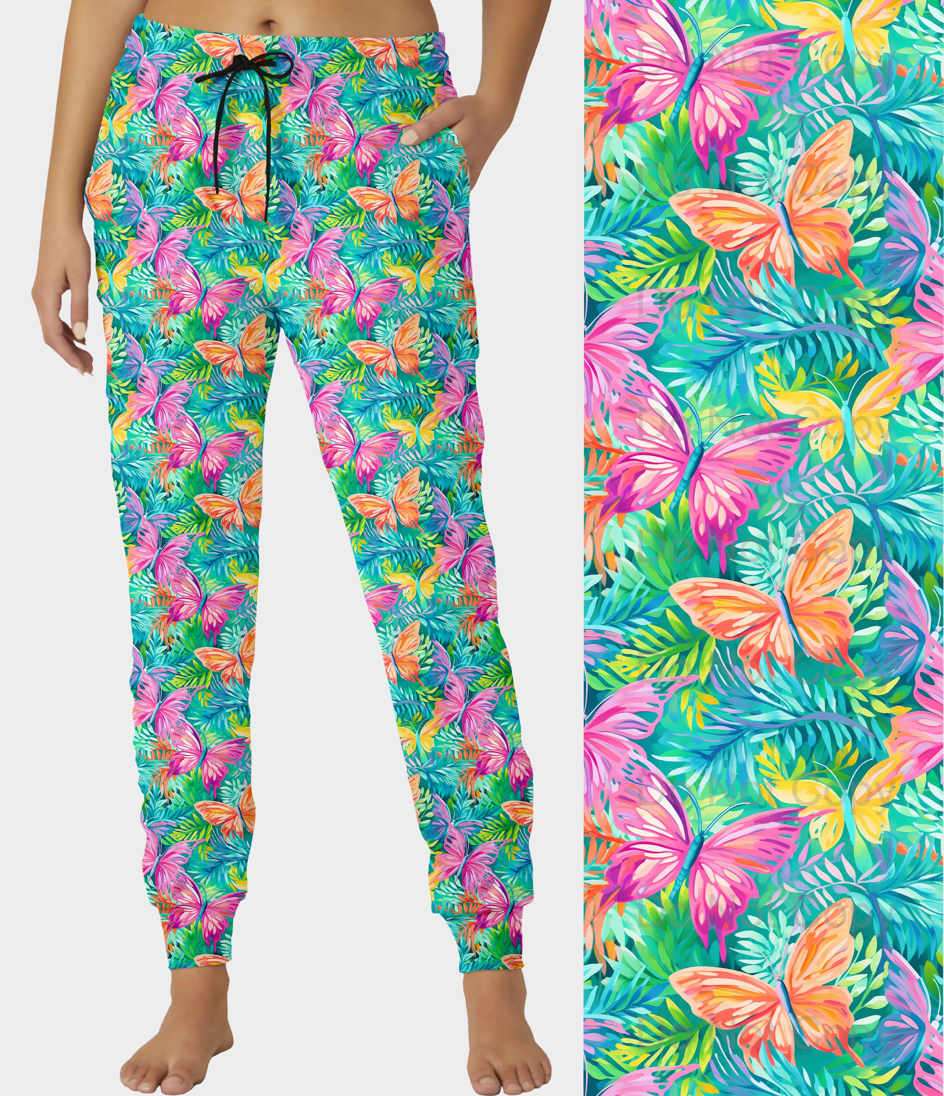 RTS - Preppy Butterfly Joggers