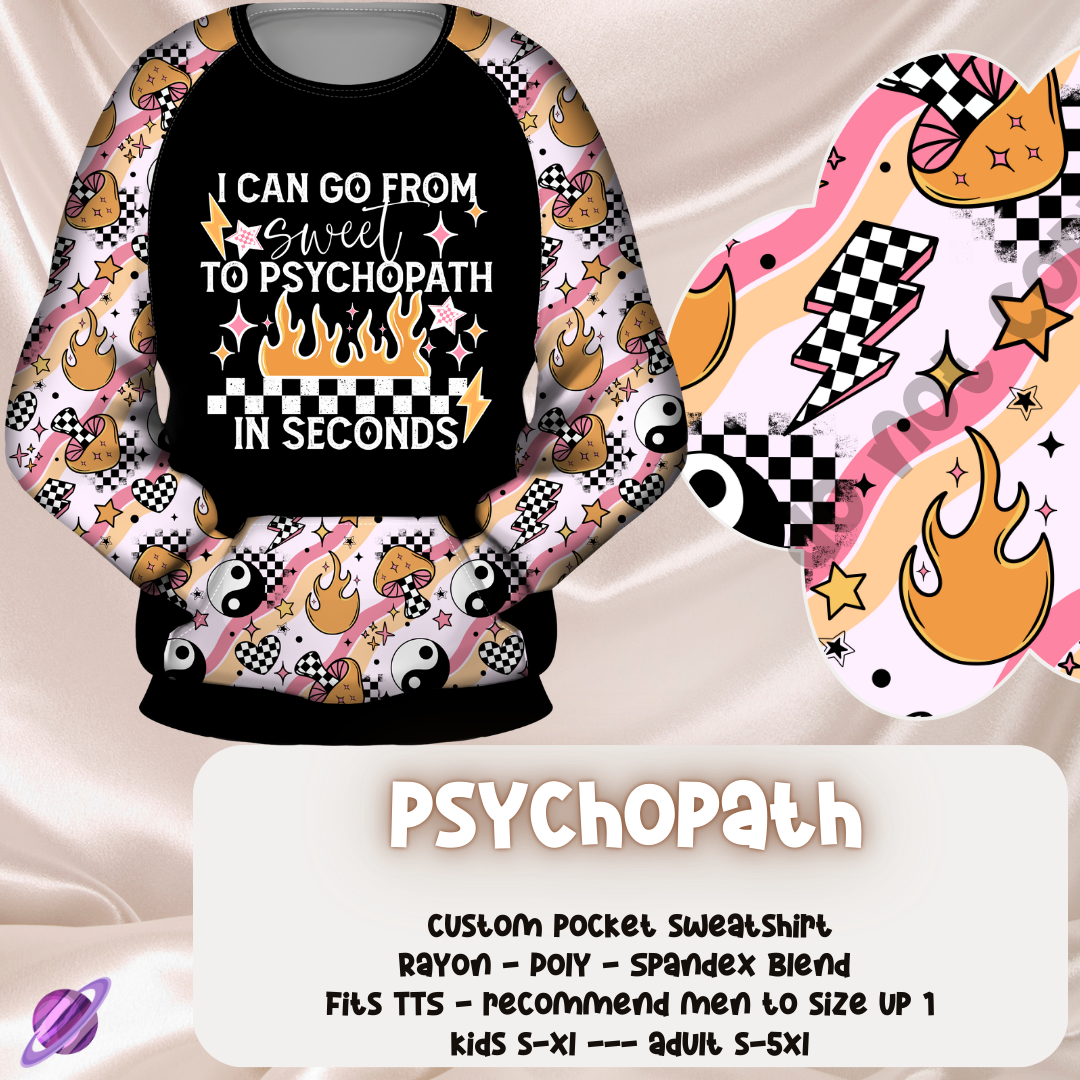 PSYCHOPATH  - POCKET SWEATSHIRT - POCKET SWEATERS & BOTTOMS PREORDER CLOSING 11/17