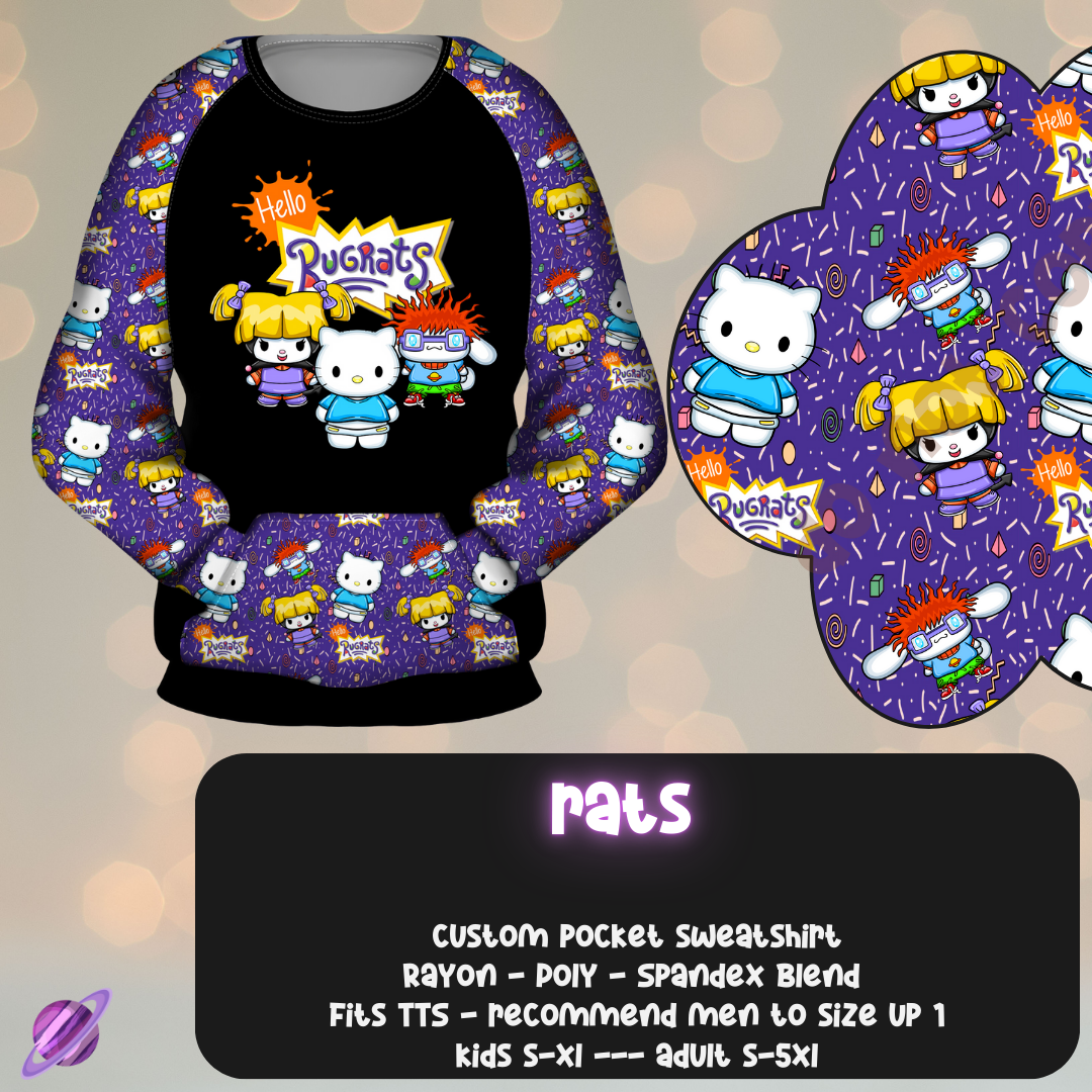 RATS - POCKET SWEATSHIRT - KITTY COSPLAY RUN CLOSING 11/15