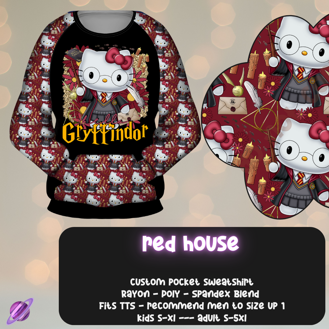 RED HOUSE - POCKET SWEATSHIRT - KITTY COSPLAY RUN CLOSING 11/15