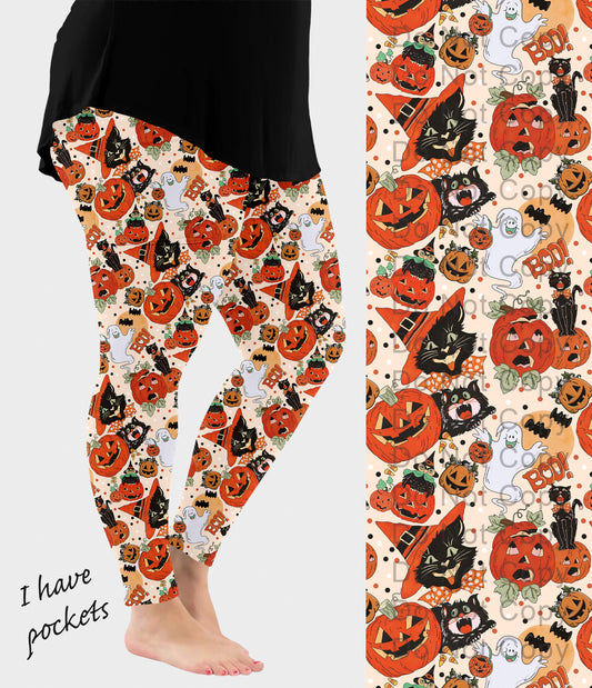 RTS - Retro Boo Leggings w/ Pockets