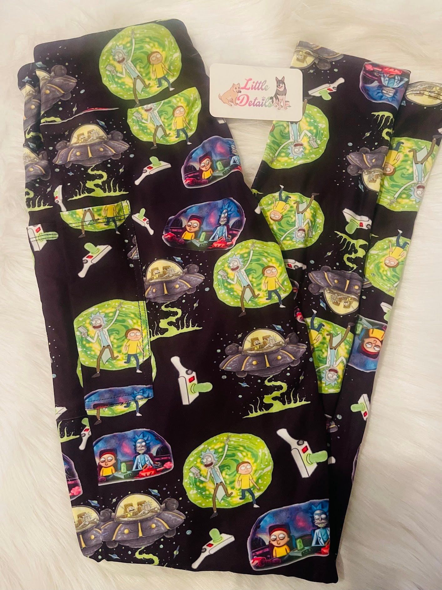 Space Adventures With Rick & Morty Leggings