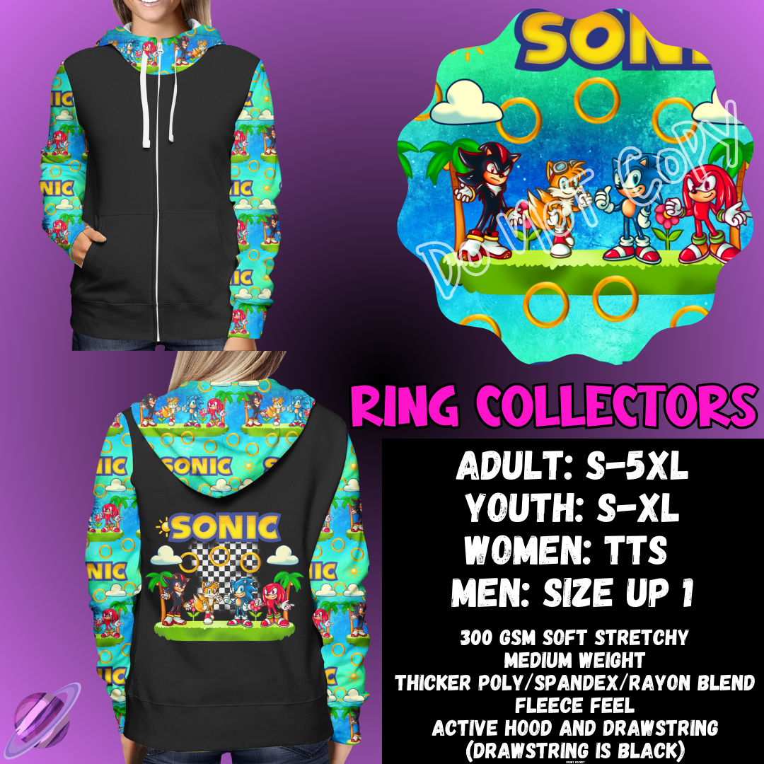 RING COLLECTORS - ZIP UP HOODIE OUTFIT RUN PREORDER CLOSES 1/26