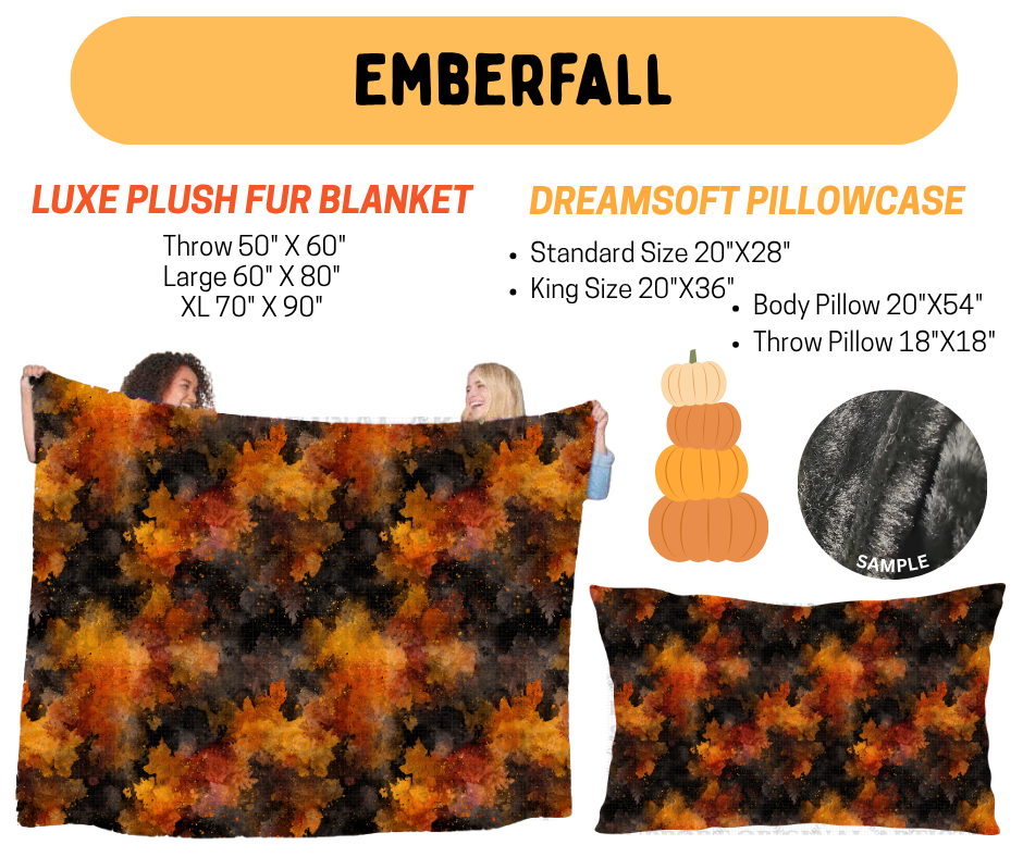 Preorder! Closes 7/8. ETA Oct. Emberfall Luxe Plush Fur Blanket and/or DreamSoft Pillowcase
