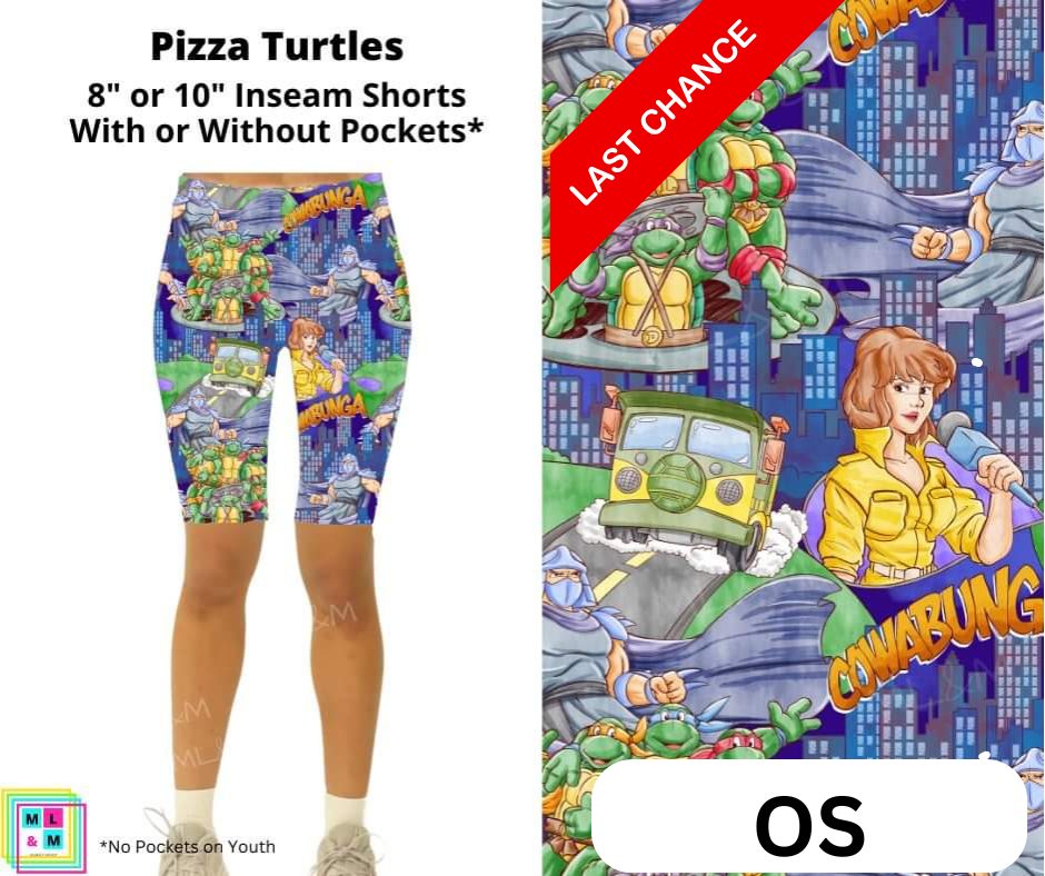 Pizza Turtles Shorts w/ Pockets