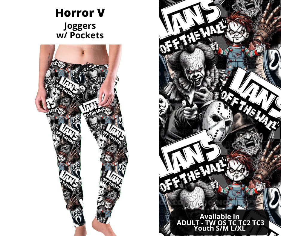 Preorder! Closes 11/27. ETA Feb. Horror V Joggers