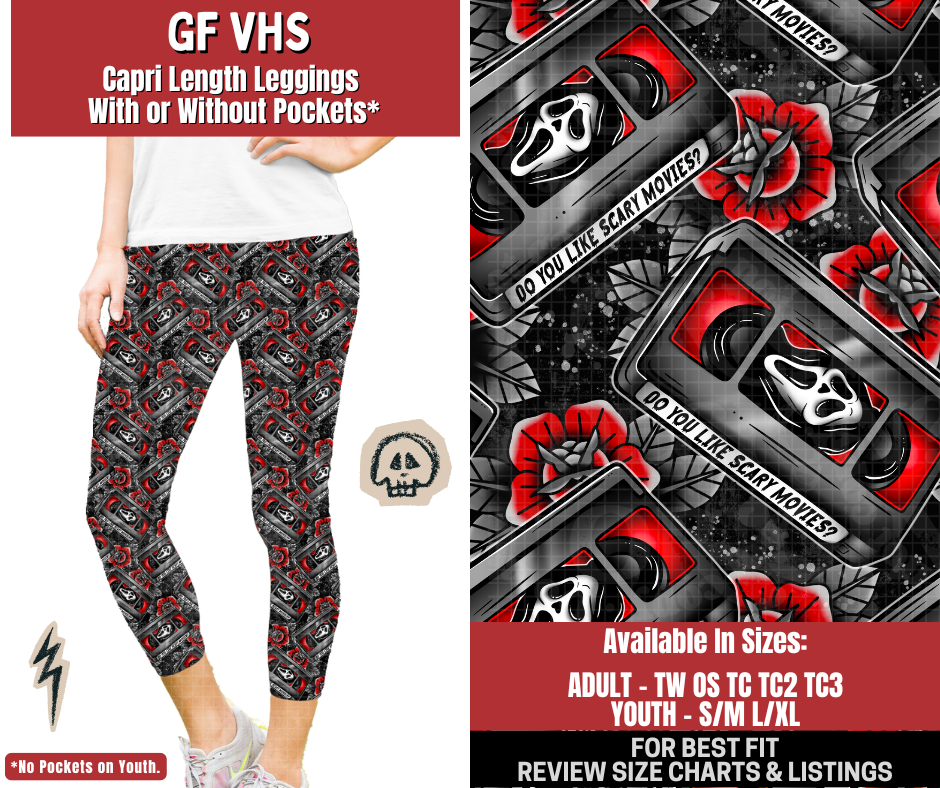 Preorder! Closes 12/22. ETA March. GF VHS Capri Length Leggings w/wo Pockets