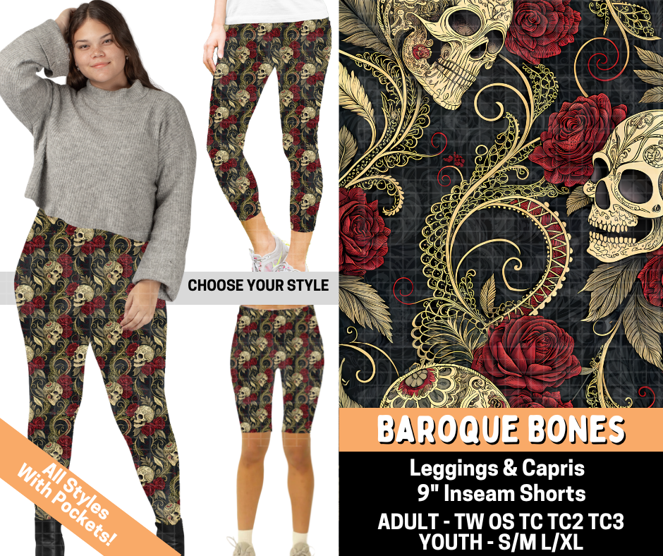 Preorder! Closes 7/1. ETA Oct. Baroque Bones Combo Legging Lengths