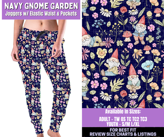 Preorder! Closes 1/5. ETA March. Navy Gnome Garden Joggers