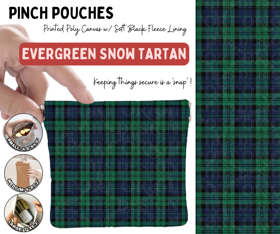 Preorder! Closes 8/19. ETA Nov. Evergreen Snow Tartan in 3 Sizes