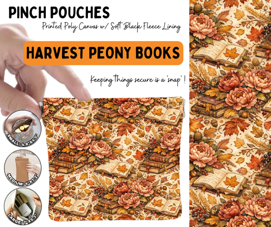 Preorder! Closes 6/17. ETA Sept. Harvest Peony Books Pinch Pouches in 3 Sizes