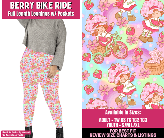 Preorder! Closes 12/31. ETA March. Berry Bike Ride Full Length Leggings w/wo Pockets