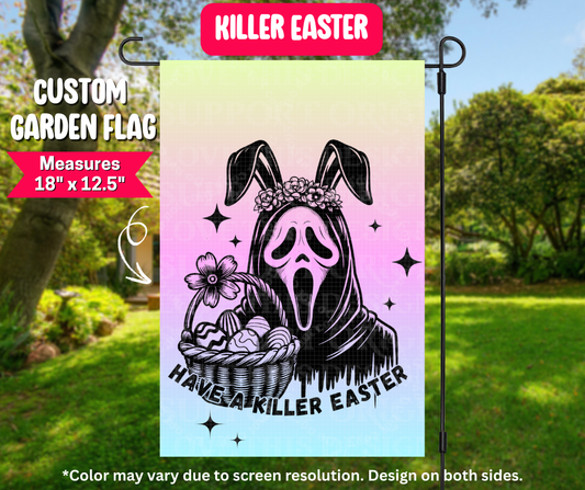 Preorder! Closes 12/25. ETA March. Killer Easter Garden Flag